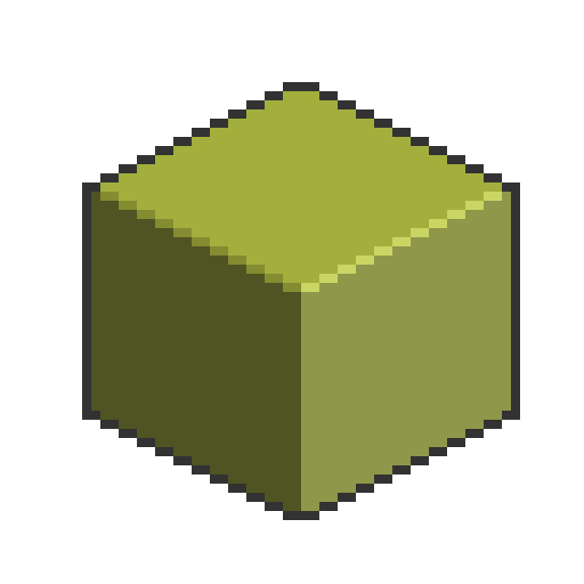 Cube - Filled Border - Large